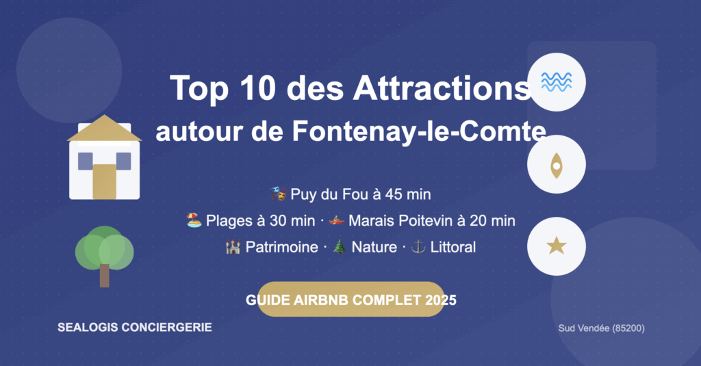 Top 10 des Attractions à Découvrir autour de Fontenay-le-Comte pour vos Locataires Airbnb
